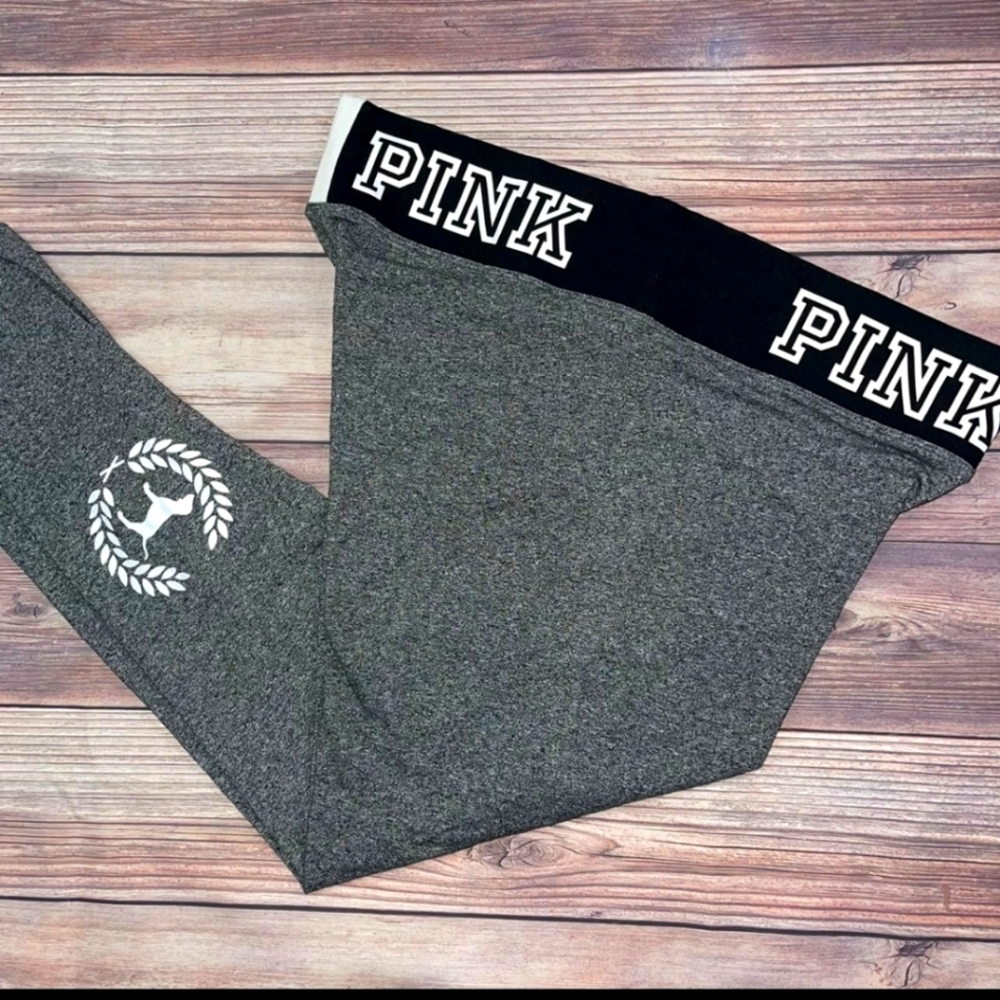 Vs pink rare colorblock cotton leggings, size xl.